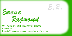 emese rajmond business card